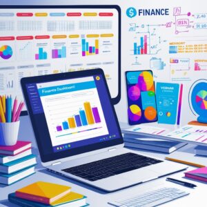 Digital Classroom for Finance Learning – free AI stock image