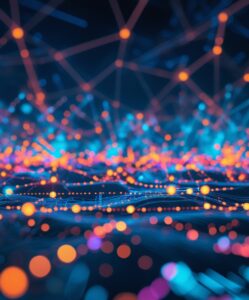 Digital Currency Flowing in Abstract Patterns – free AI stock image