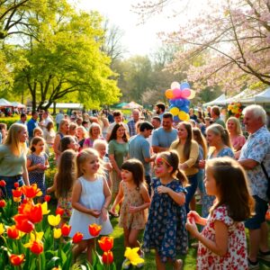 Diverse Community Celebrating Together in the Park – free AI stock image