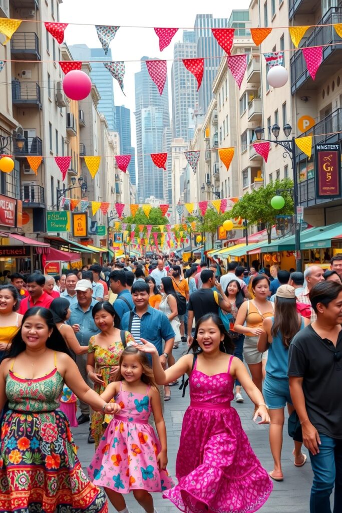 A Diverse Crowd Celebrating in Unison – free AI stock image