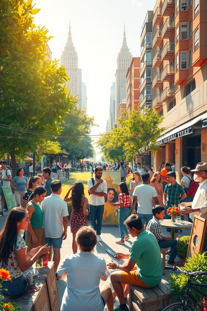 Diverse Faces of Humanity in Action – free AI stock image