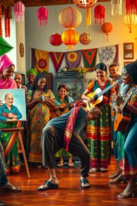 A Diverse Gathering of Cultures and Passions – free AI stock image