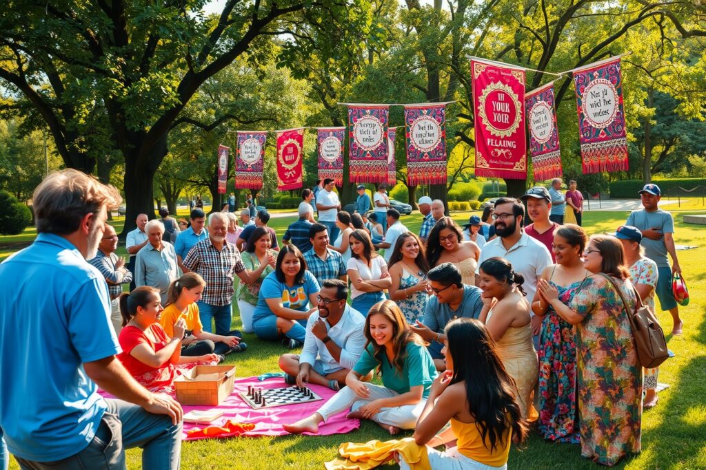Diverse Group Engaging in Community Activities – free AI stock image