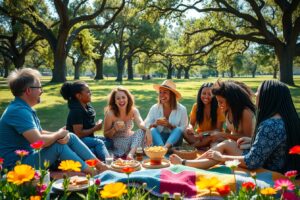 Diverse Group of Friends in a Park – free AI stock image