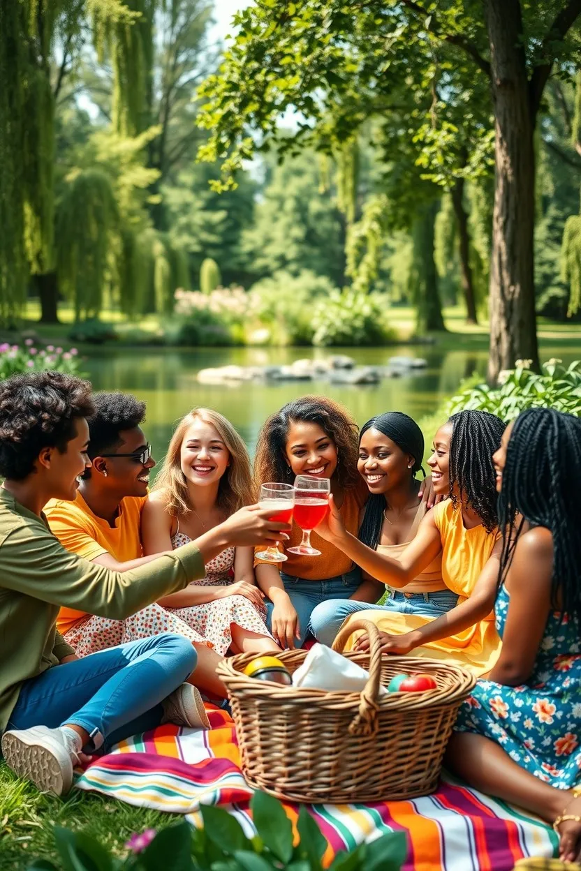 Diverse Group of Friends Sharing Moments Together