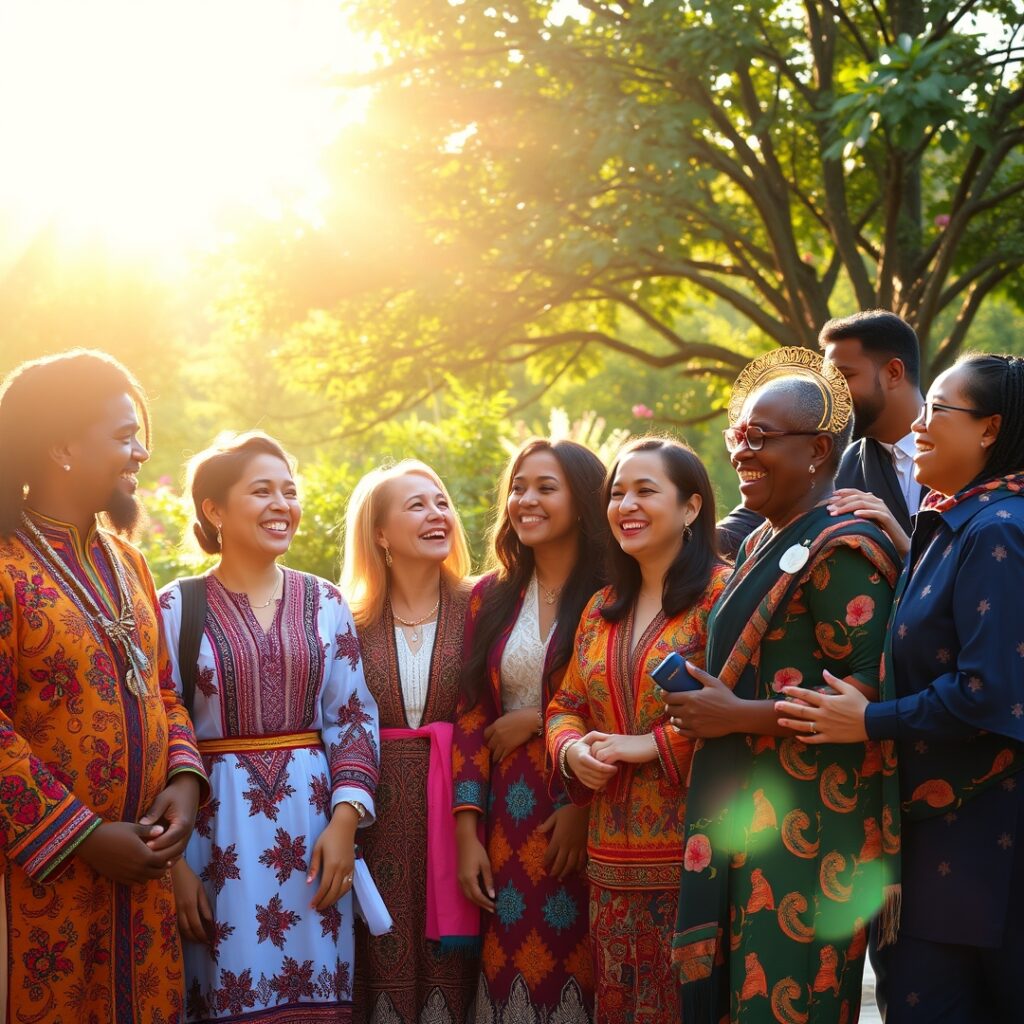 Diverse Group of People Smiling Together – free AI stock image