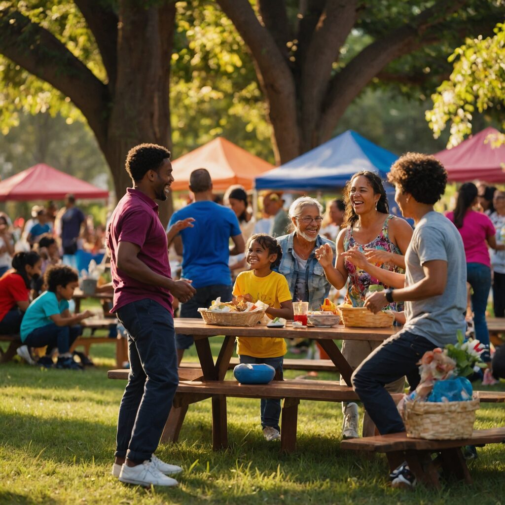 Diverse Groups of People Celebrating Together – free AI stock image