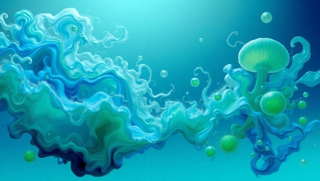 Dreamlike Biomorphic Landscapes – free AI stock image