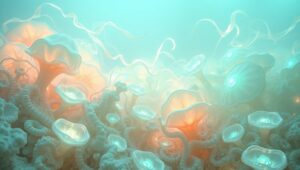 Dreamlike Biomorphic Ocean – free AI stock image