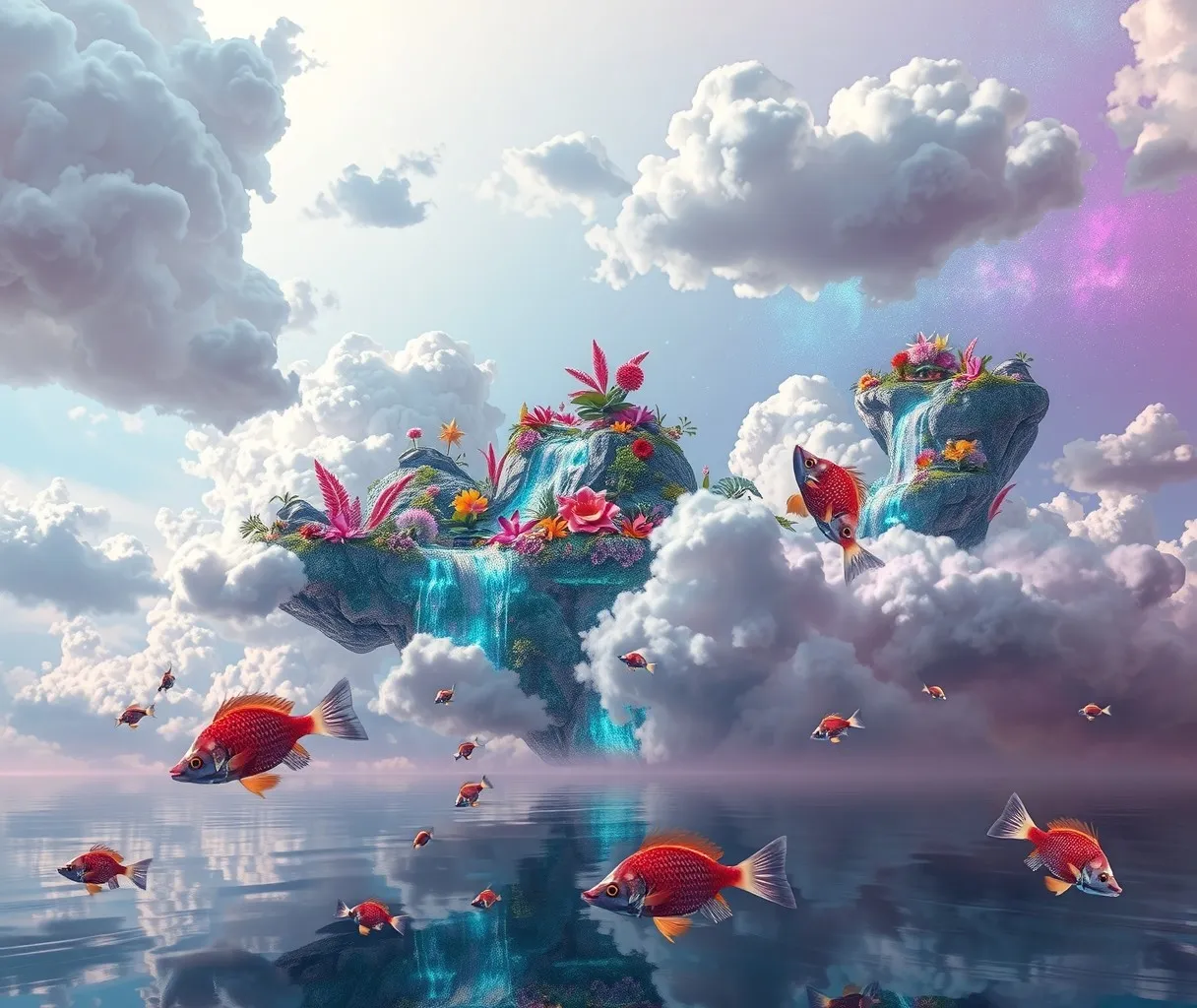 Dreamlike Clouds and Floating Islands