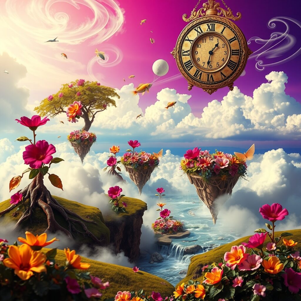 Dreamlike Landscapes Where Time Stands Still – free AI stock image