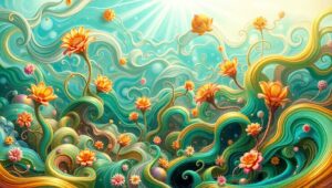 Dreamscape of Biomorphic Fusion – free AI stock image
