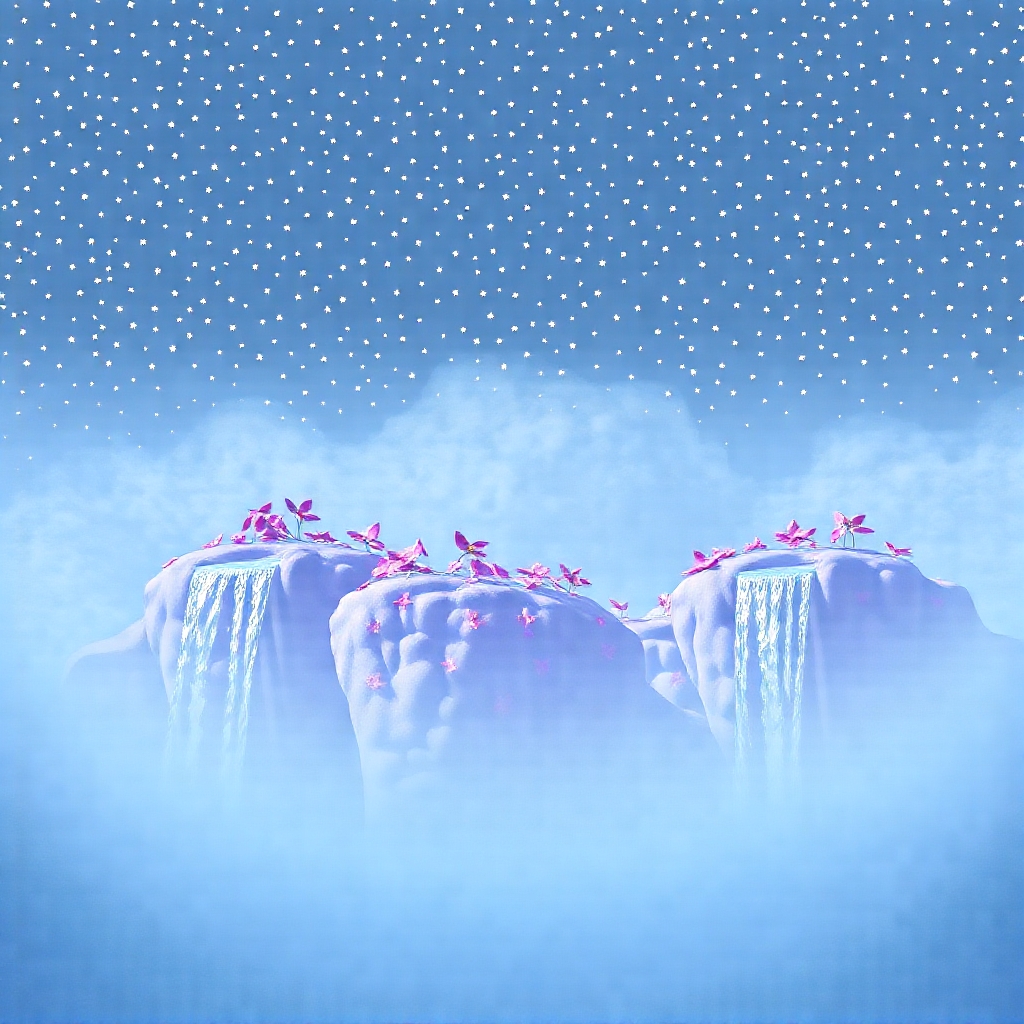 Dreamscape of Floating Islands and Whimsical Stars – free AI stock image