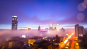 Dreamy Bokeh Cityscape at Night – free AI stock image