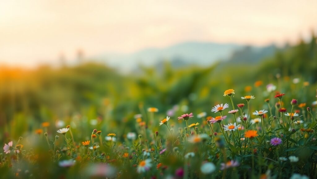 Dreamy Bokeh Landscape Creation – free AI stock image