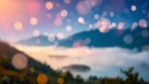 Dreamy Bokeh Landscape Scene – free AI stock image