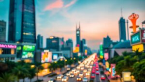 Dreamy City Bokeh Nights – free AI stock image
