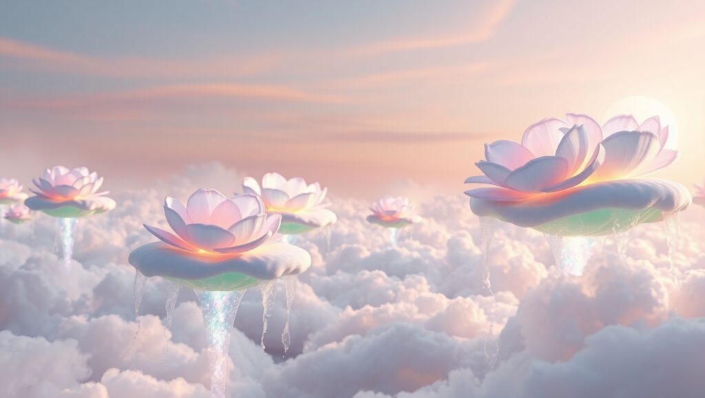 Dreamy Floating Island Serenity – free AI stock image