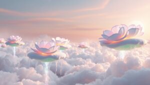 Dreamy Floating Island Serenity – free AI stock image