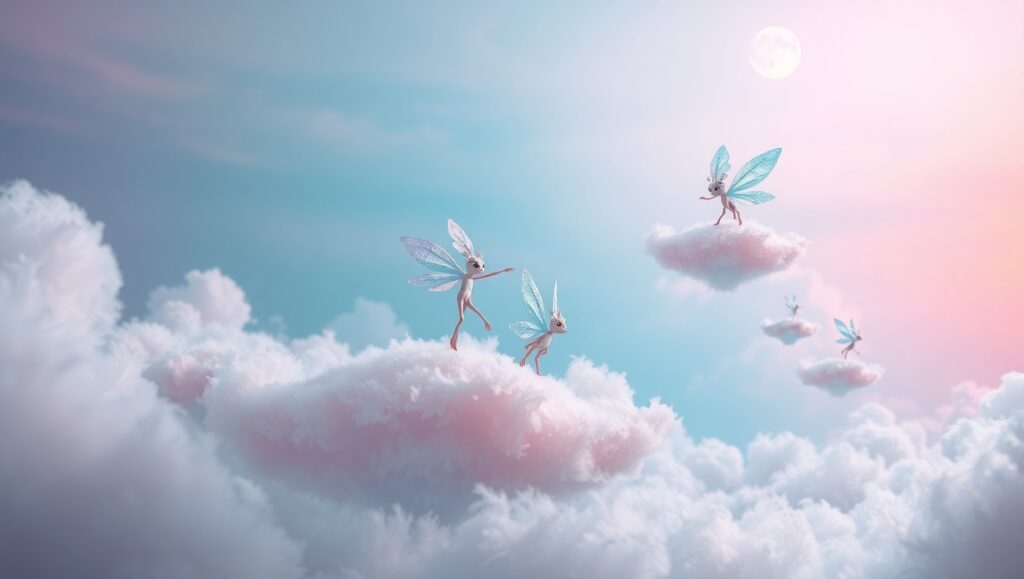 Dreamy Floating Islands Landscape – free AI stock image