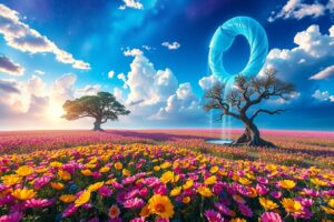 Dreamy Landscapes Under a Melting – free AI stock image