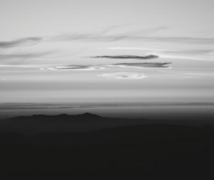 Dreamy Monochrome Landscape at Dusk – free AI stock image