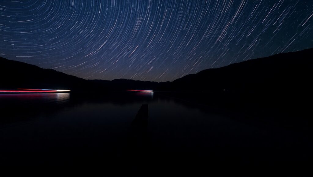 Dreamy Night on the Lake – free AI stock image