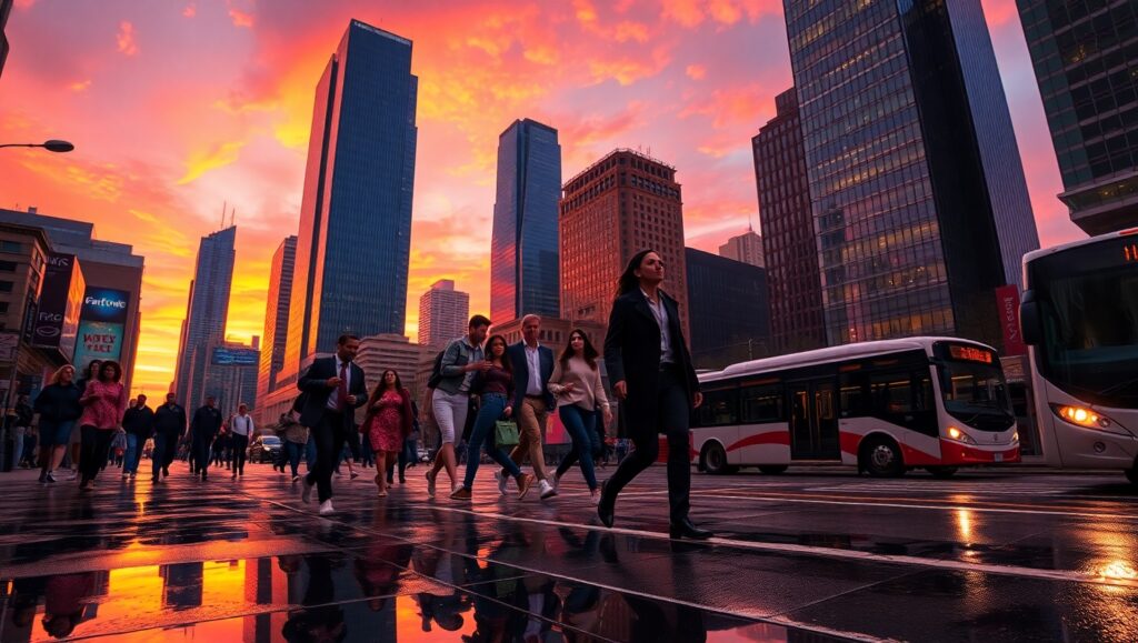 Dusk in the Urban Jungle – free AI stock image