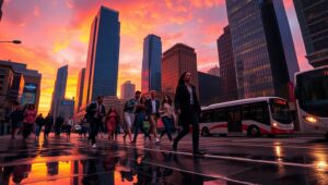 Dusk in the Urban Jungle – free AI stock image