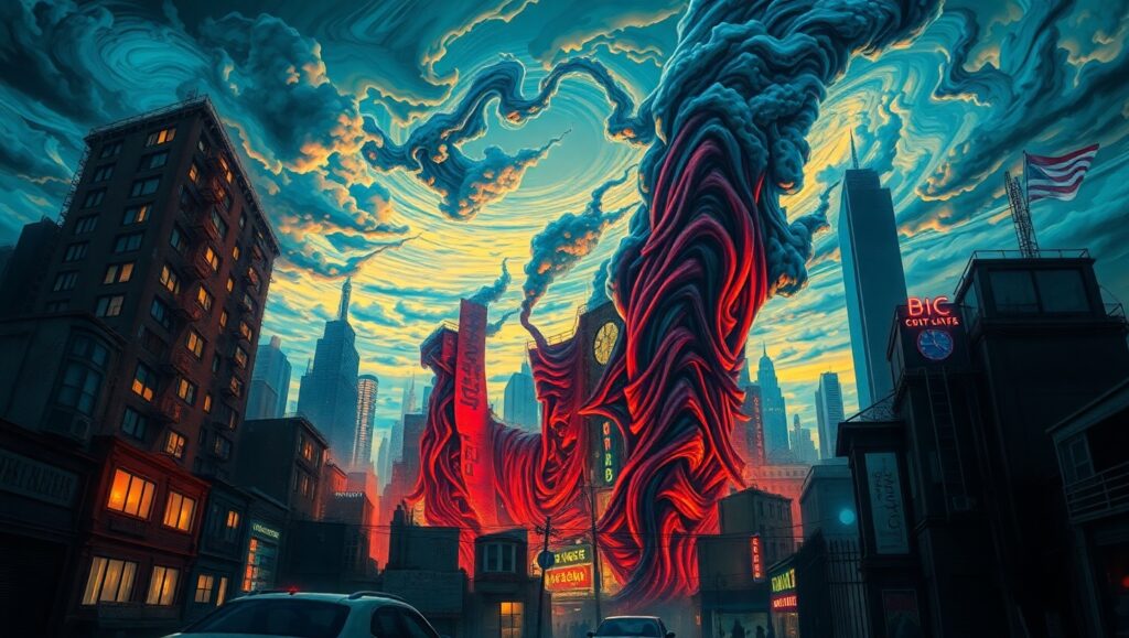 Dusk of Turmoil – free AI stock image