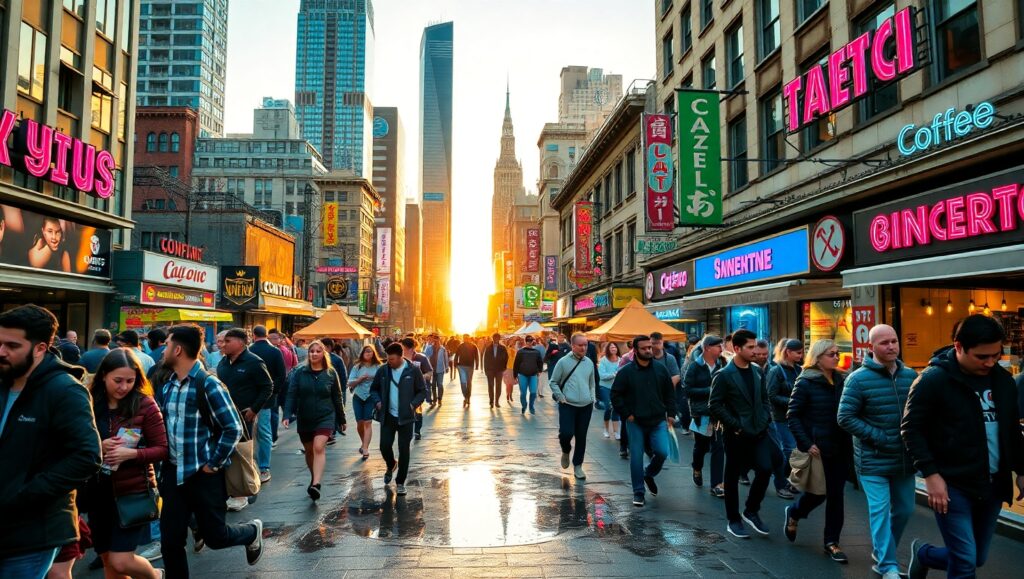 Dusk on the Urban Streets – free AI stock image
