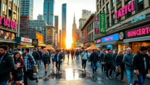 Dusk on the Urban Streets – free AI stock image