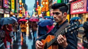 Dusk Reflections in the City – free AI stock image