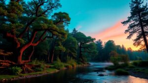 Dusk Serenity in Duotone – free AI stock image