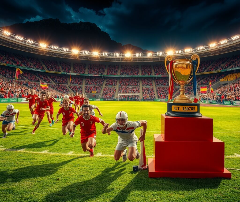 Dynamic Action in a Competitive Sports Event – free AI stock image