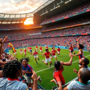 Dynamic Action in Competitive Sports Arena – free AI stock image