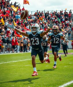 Dynamic Action in Team Sports Competition – free AI stock image