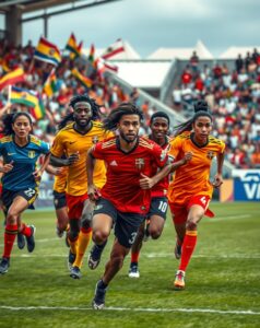 Dynamic Action in Team Sports Competition – free AI stock image
