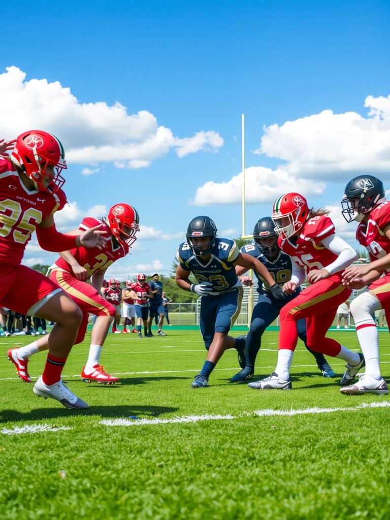 Dynamic Action in Team Sports Play – free AI stock image