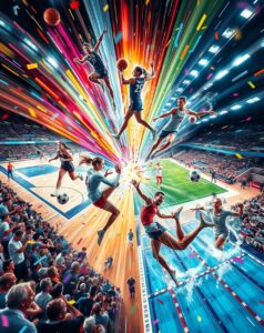 Dynamic Action Shots in Various Sports – free AI stock image