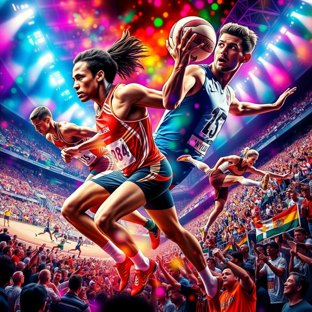 Dynamic Action Shots of Various Sports – free AI stock image