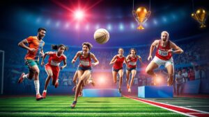 Dynamic Athletes Competing in Various Sports – free AI stock image