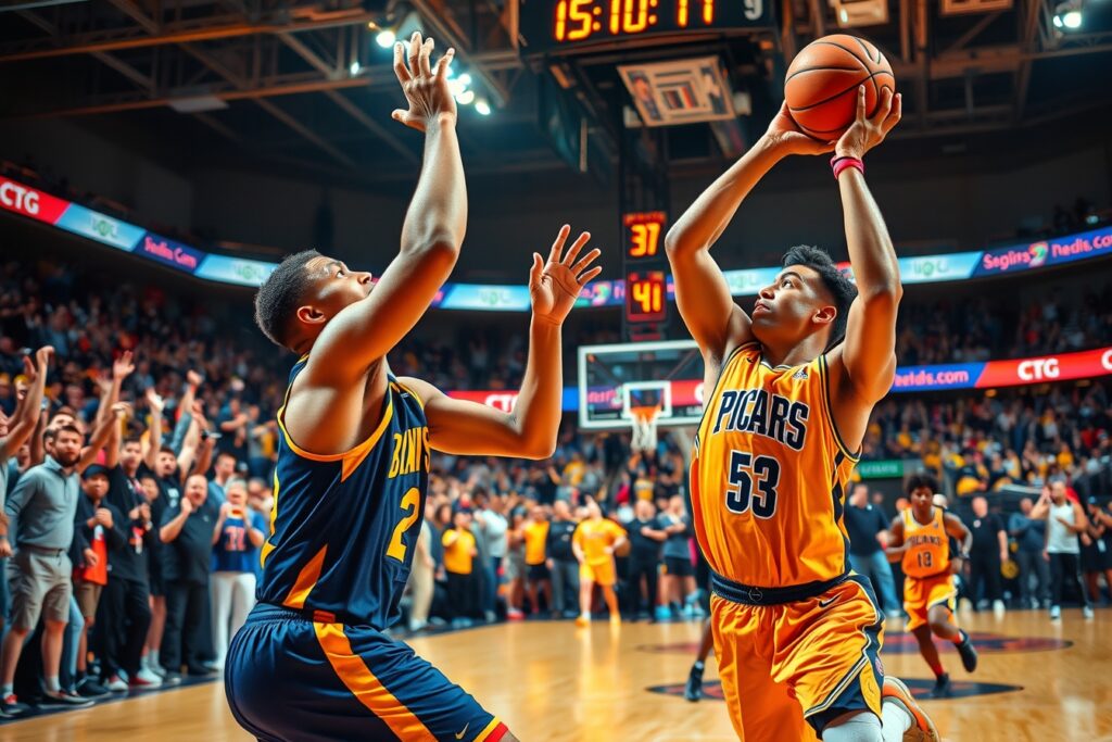 Dynamic Basketball Players in Action – free AI stock image