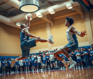 Dynamic Basketball Players in Action – free AI stock image