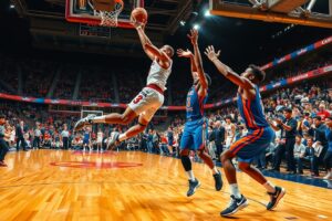 Dynamic Basketball Players in Action – free AI stock image