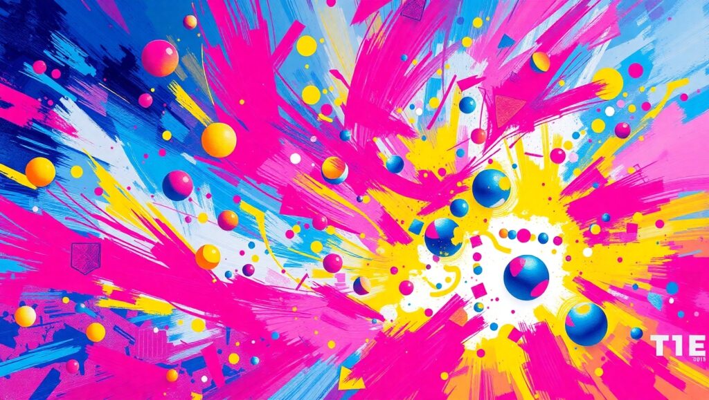 Dynamic Color Explosion – free AI stock image