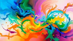 Dynamic Color Explosion in Abstract – free AI stock image