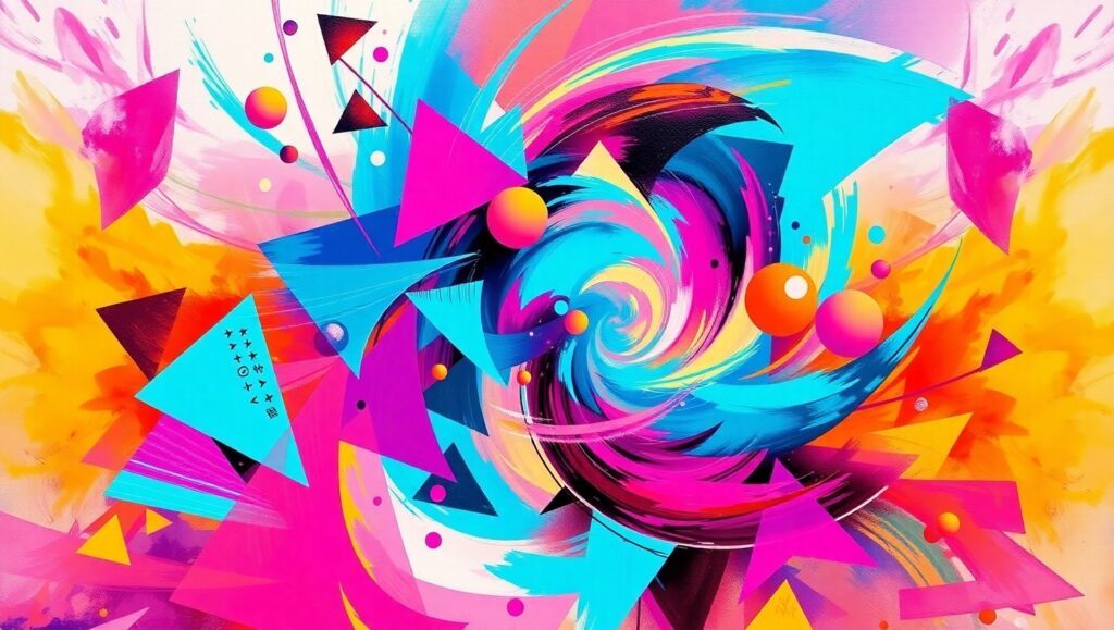 Dynamic Color Flow in Abstraction – free AI stock image