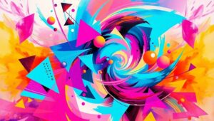 Dynamic Color Flow in Abstraction – free AI stock image