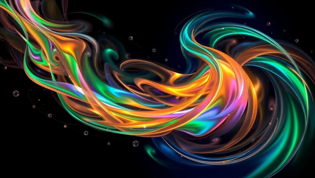 Dynamic Color Swirl in Abstract – free AI stock image